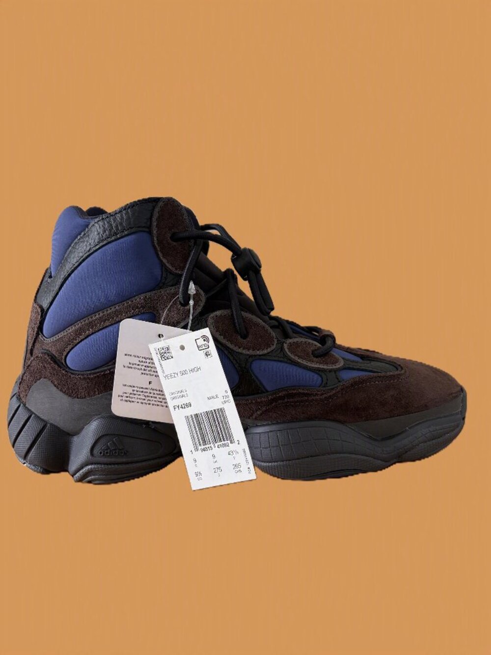 NEW Adidas Yeezy 500 High Tyrian FY4269 Size 9.5 DS BNWT